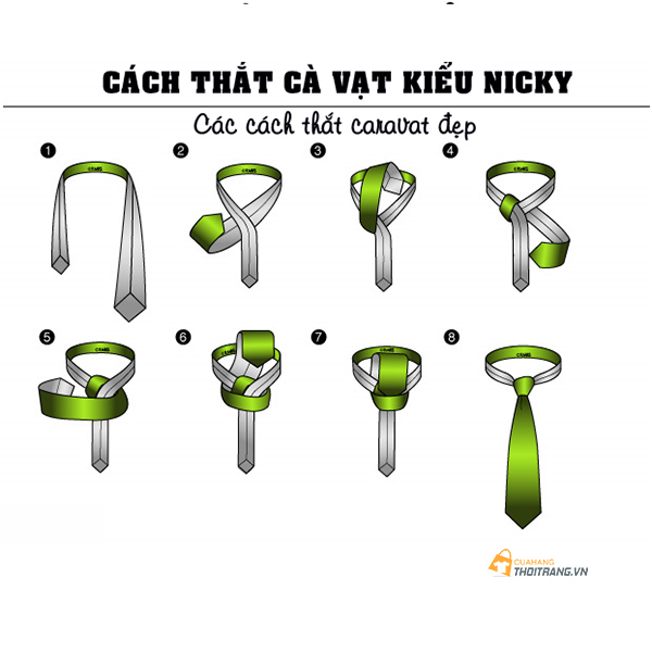 Cách thắt cà vạt kiểu Nicky